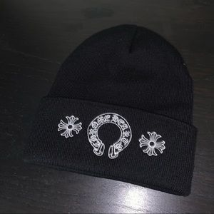 Black chrome hearts beanie